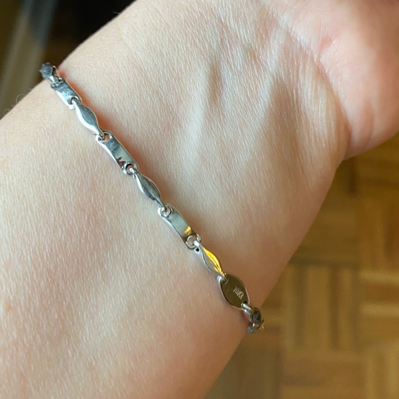 10KT White gold bracelet - Picture 4 of 4